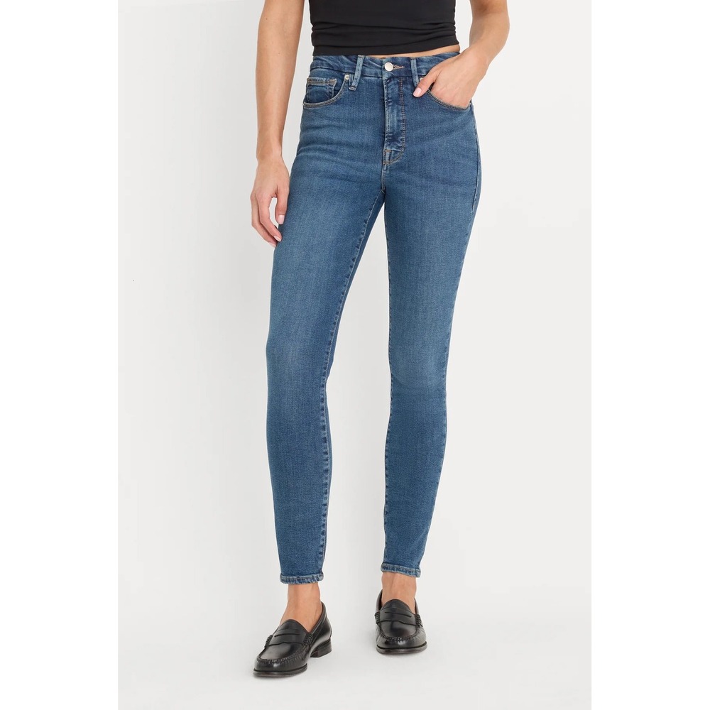 Good American Good Legs Skinny Jeans Blue GL899T 8 8/29 High Rise Stretch Denim